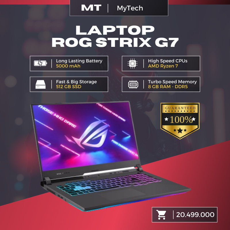 Laptop ROG Strix G7 512GB/8GB