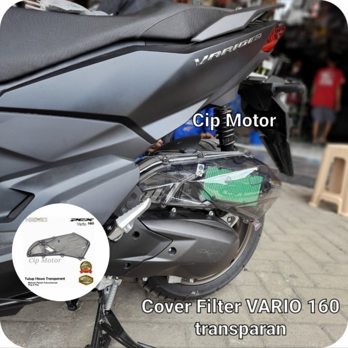Cover Tutup Filter Hawa Pcx 160 Vario 160 Smoke Transparan Diskon