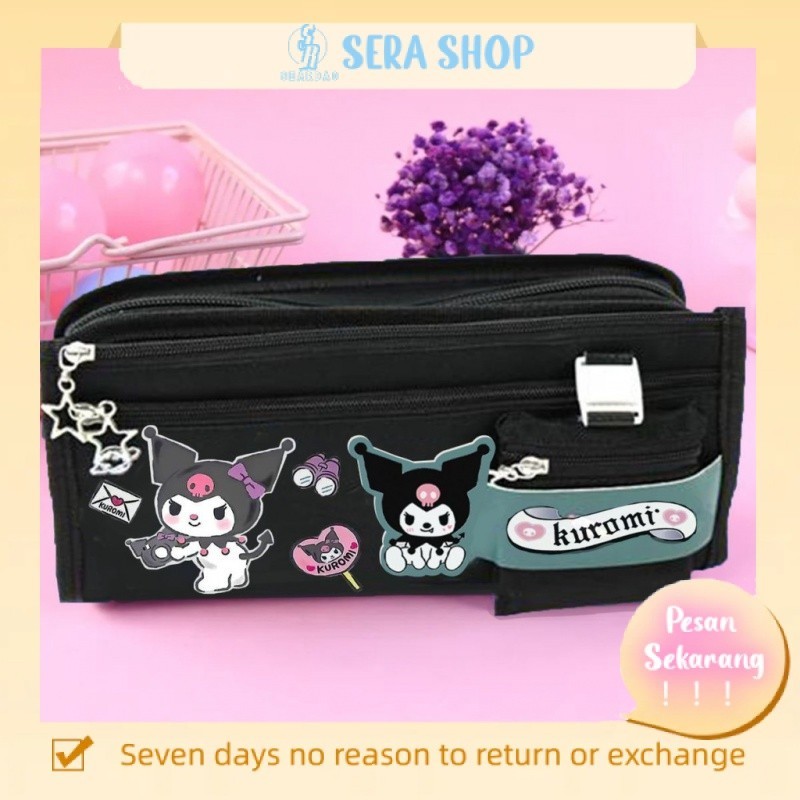 

✐₪☢Sera Sera Kulomi Tempat Pensil Kapasitas Besar Sederhana Bernilai Tinggi Siswa Wanita Giok Anjing Gui Kotak Alat Tulis Gadis Jantung Kotak Pensil