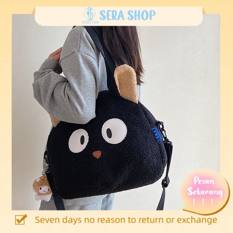 

❐✁Sera tren versi Korea kartun anak kucing lucu berbulu Jepang kasual kecil tas gadis segar