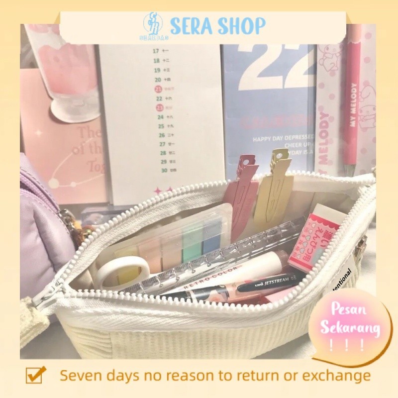 

◈Alat tulis 2022 baru ceruk mimpi seri pesawat ruang angkasa siswa sekolah menengah pertama korduroi warna solid tas pena penyimpanan sederhana