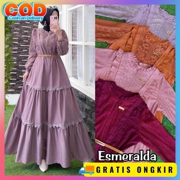 Baju Gamis Premium Gasmi Cewek Remaja Gms Murah Gamid Modern Gamez Wanita Dewasa Gamus Lebaran Idhul