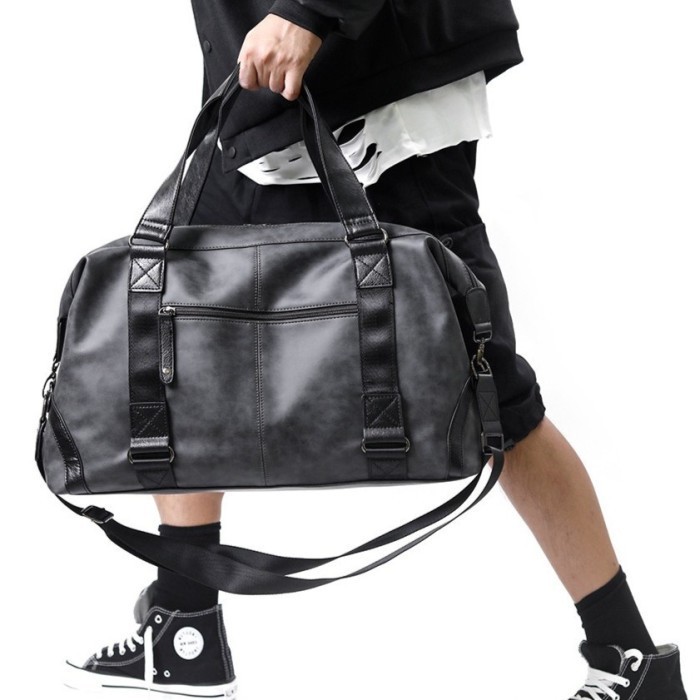 Tas Travel Bisa Selempang Dan Jinjing Tas Kulit Pria Tas Gym