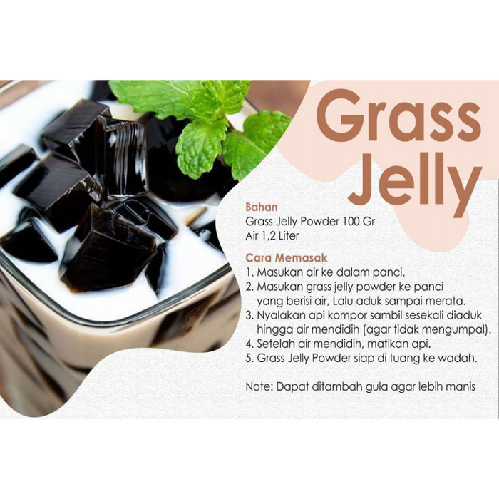 

Grass Jelly Powder Tepung Jeli Rasa Cincau Hitam 1 KG Import Come Food