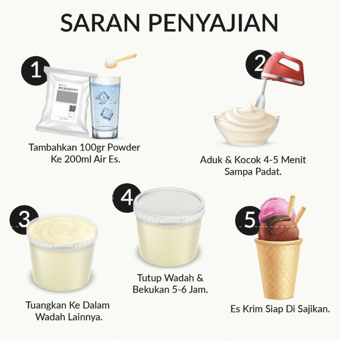 

Maxfood - Hard Ice Cream Strawberry / Bubuk Es Krim Rasa Stroberi 1 KG