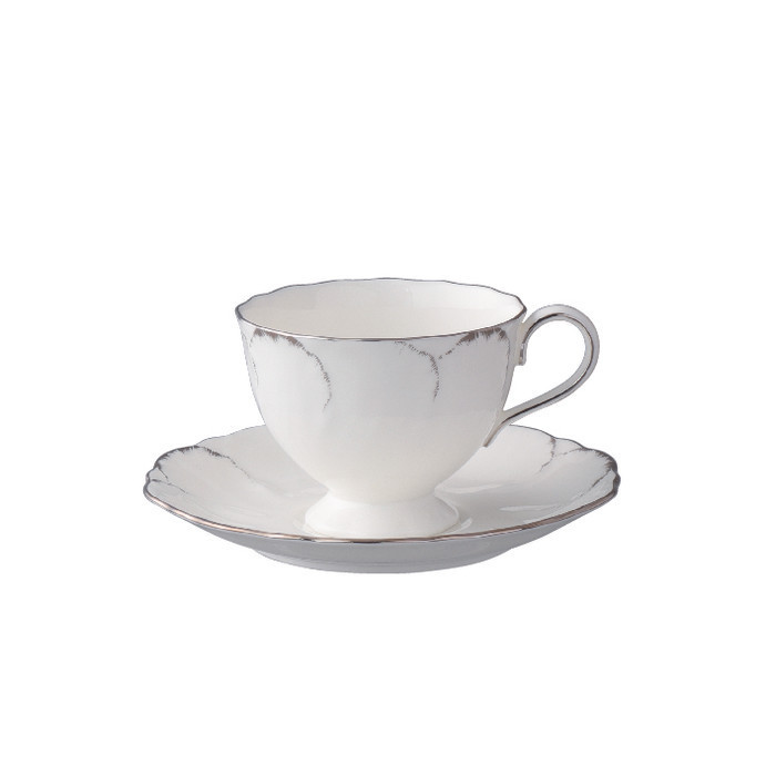 Narumi Simply Platinum 51244-2376_1730 Tea Cup Wth Saucer/ Cangkir Set