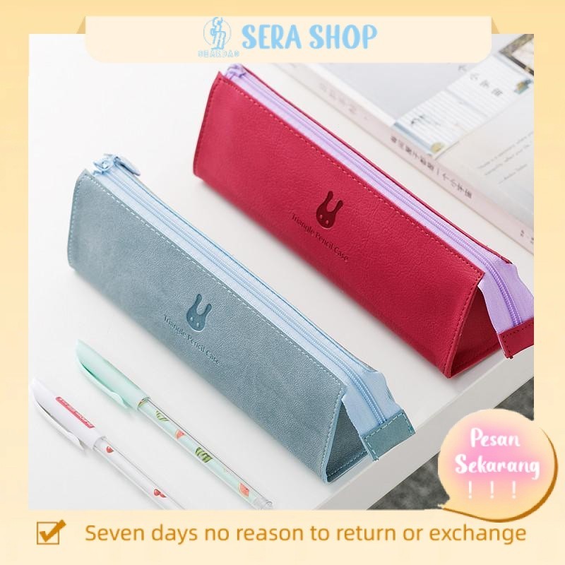 

┅✑❖Sera Sederhana Kapasitas Besar Kotak Pensil Gadis Korea Tas Alat Tulis Jepang Siswa Sekolah Menengah Pertama Kotak Pensil Kotak Alat Tulis