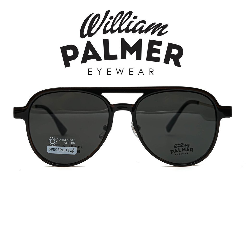 William Palmer Kacamata Pria Wanita Clip On 8508 C4 Brown