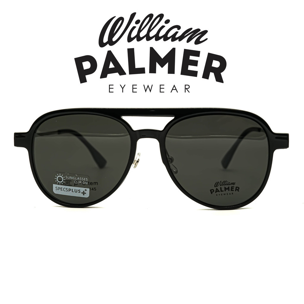 William Palmer Kacamata Pria Wanita Clip On 8508 C1 Black