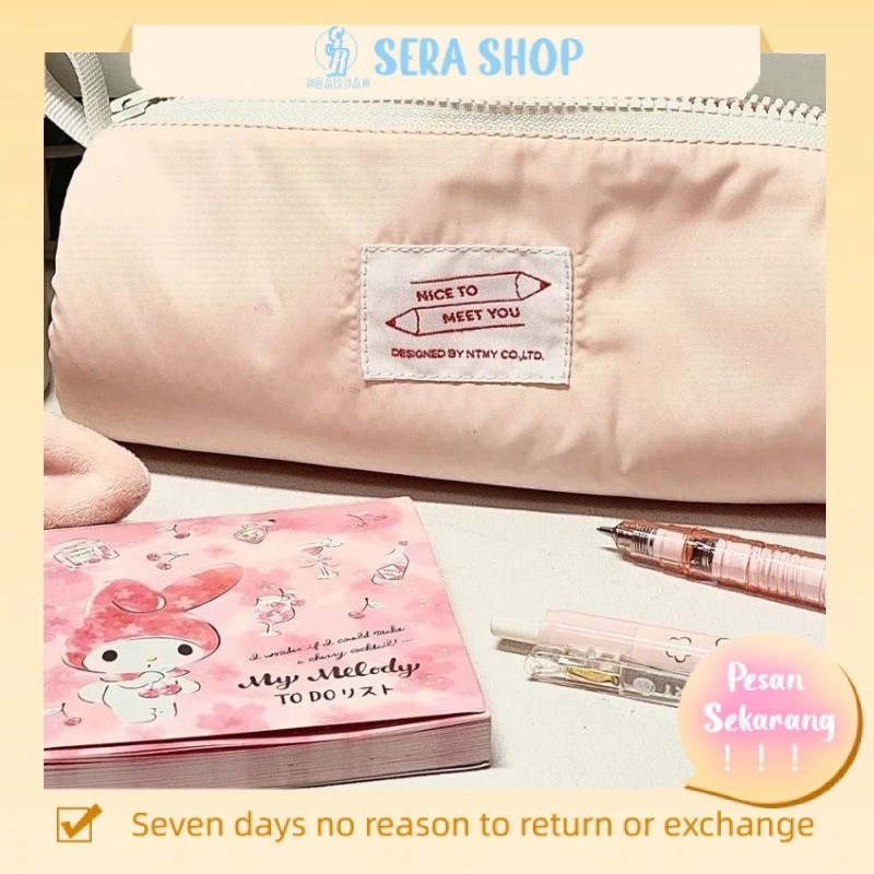 

❁☇Sera * Yuanchuang * NTMY Tas Pensil Gadis Jantung Jepang Tas Alat Tulis Gadis Versi Sederhana Niche Siswa SMP Siswa SMA Tas Pensil