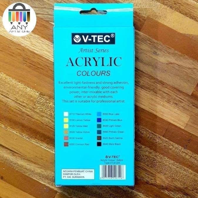 

Miliki - V-TEC Acrylic Colour set 12 6ml cat akrilik type VT-612/A ,,