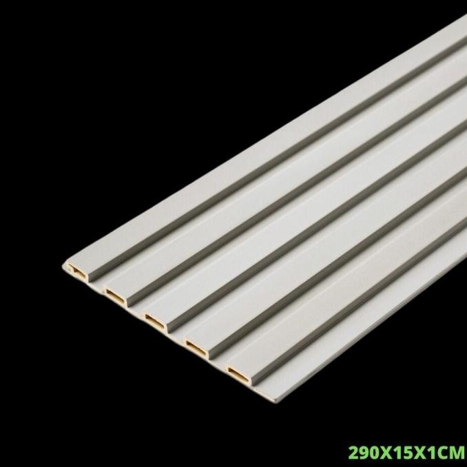 Terbaik Wpc Wall Panel Slim 95X15 10mm Wpc Hiasan Dinding 3 Meter - Putih, 95cm .,