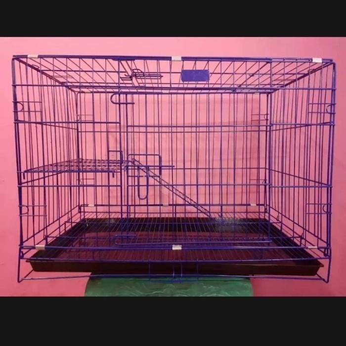Kandang Kucing 2 Tingkat Ukuran P 60 L 40 T50 Cm