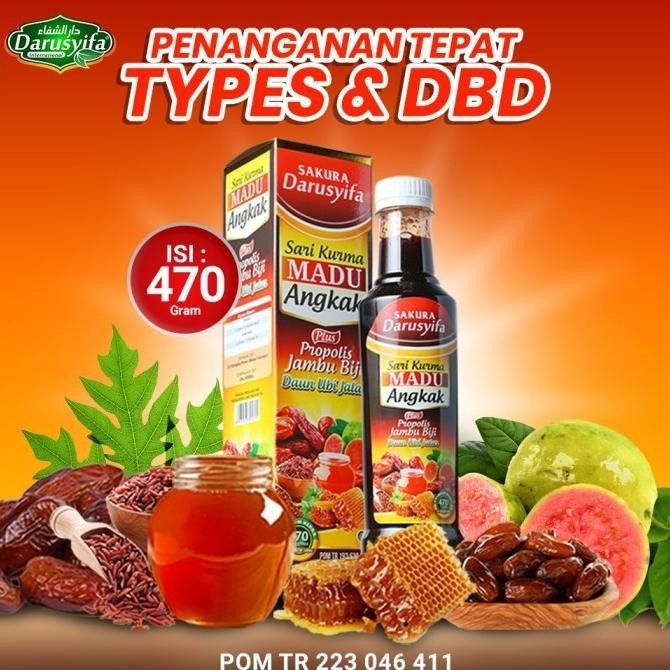 

Sari Kurma Madu Angkak Darusyifa Plus Propolis Jambu Biji Daun Ubi
