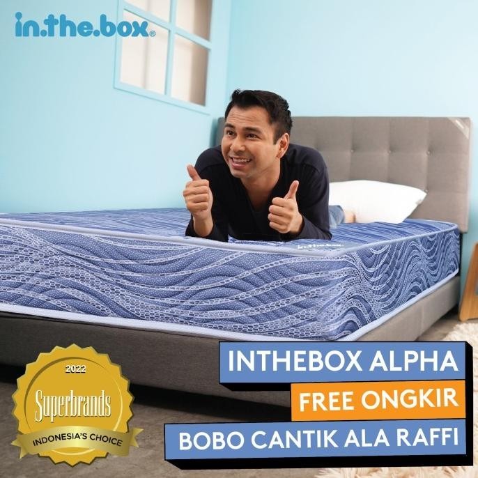 Kasur Spring Bed IN THE BOX Alpha - FREE Bantal