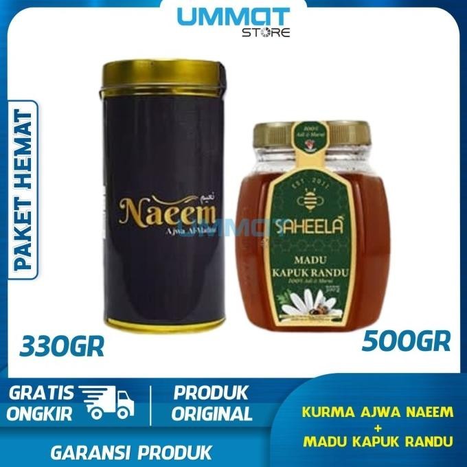 

Paket Imunisi Imunitas Kurma Ajwa Naeem + Madu Murni Kapuk Randu