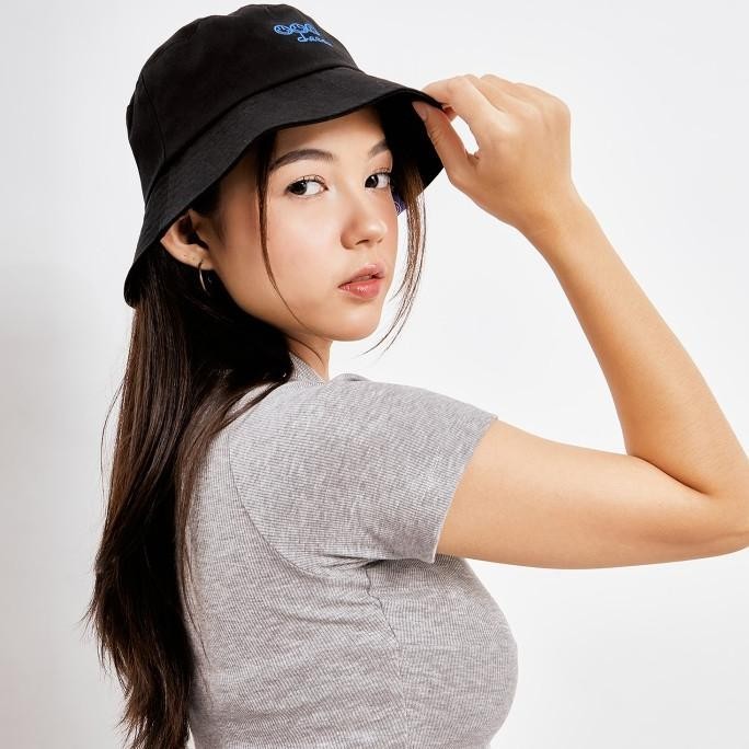 Kkv Topi Bucket Hat Emoji Smile Kekinian Pria Wanita Korea Style