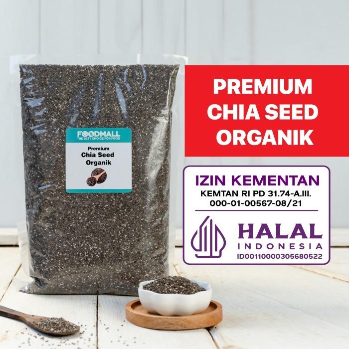 

PREMIUM chia seed 1 kg HALAL USDA organik meksiko