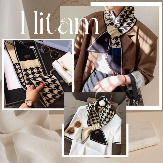 Syal Ikat Leher Musim Semi Houndstooth / Spring Scarf / Syal Wanita