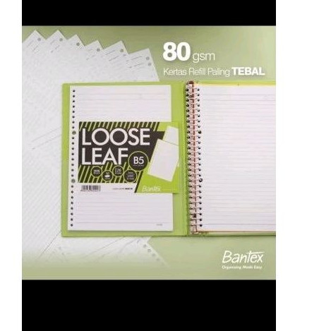 

Bantex Loose Leaf Paper B5 26 holes 80 gsm 50 sheet # 8600 00