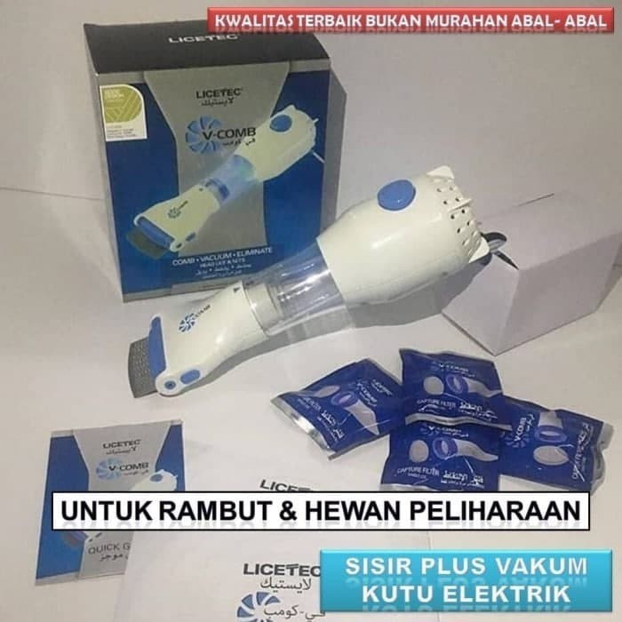 Sisir Vakum Elektrik V-Comb Ghilang Kutu Rambut Dan Telur Kutu