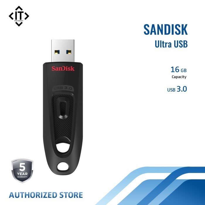 SANDISK ULTRA SDCZ48-016G-U46, CZ48 16GB, USB3.0, BLACK