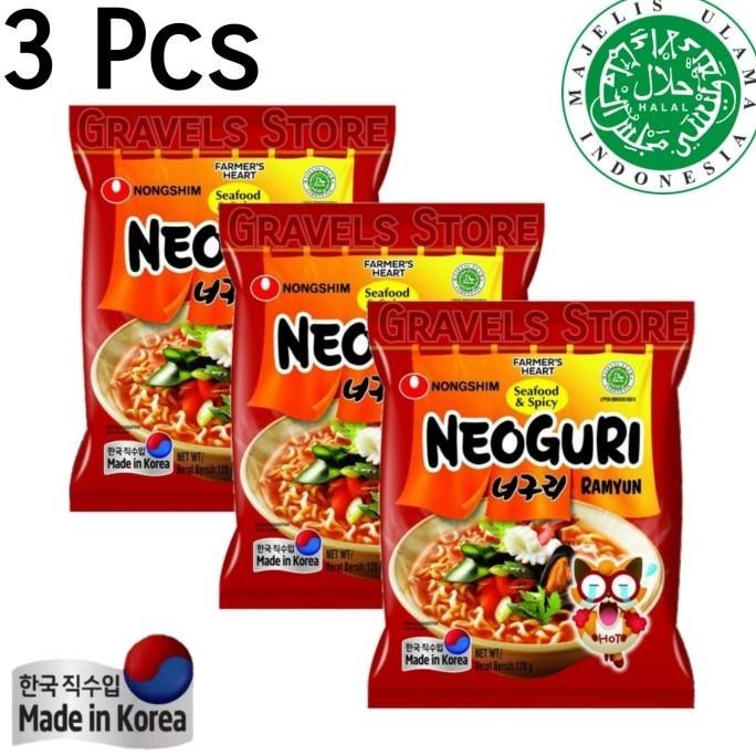 

[Bundling 3 Pcs] Nongshim Neoguri Ramyun Halal - Mie Ramen Pedas Korea