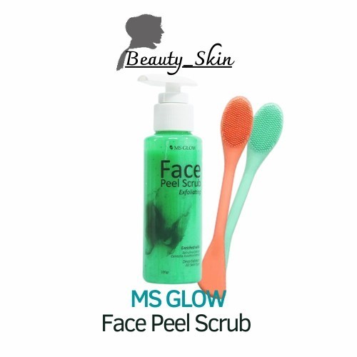 Face Peel Scrub Ms Glow / Eksfoliasi Wajah