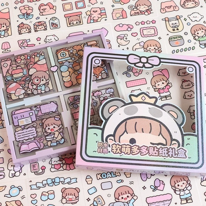 

Sticker Box Isi 72 Lembar TELADO MOMO GIRL Stiker Anak Cute Lucu DIY