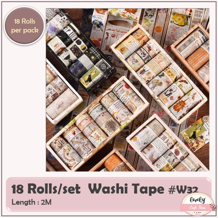 

Washi Tape Deco Aesthetic Masking Deco Tape Sakura Selotip Kertas W32