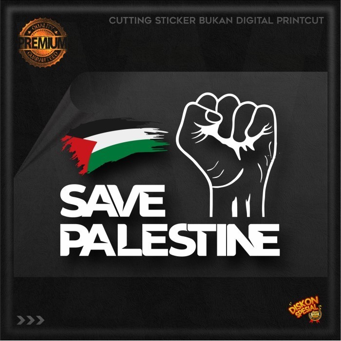 

Stiker Kaca Mobil Save Palestine Cutting Sticker Palestina Model 4