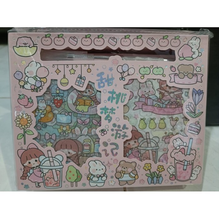 

Stiker 1 Set Box Unik Premium 25 Lembar Karakter Lucu + Pulpen Cutter
