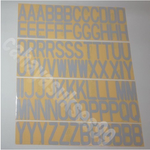 

Sticker Cutting Huruf Alphabet Abjad Putih Font Besar Stiker Reflektif