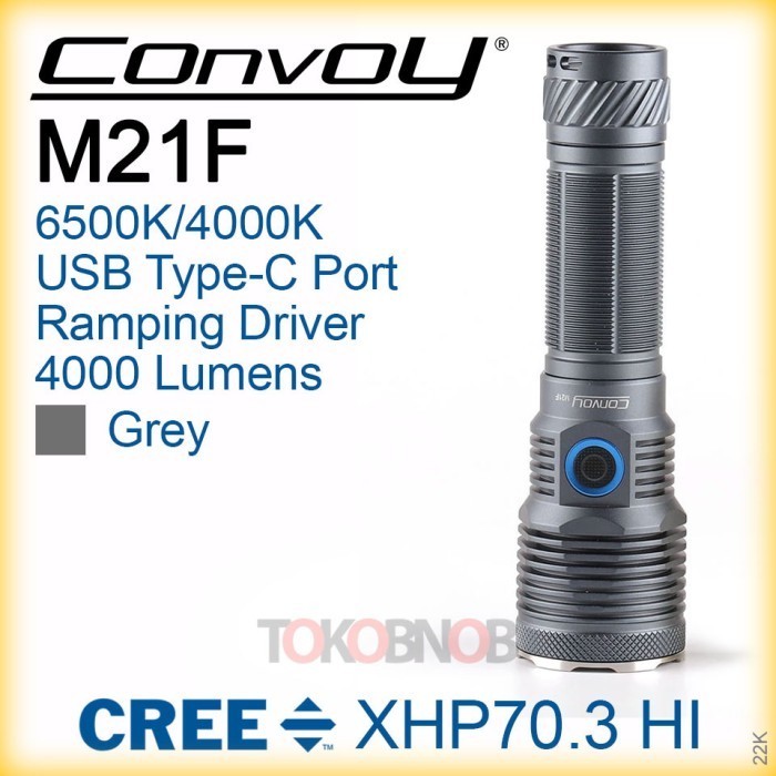 Convoy M21F Cree XHP70.3 HI Ramping Driver Flashlight - Senter LED
