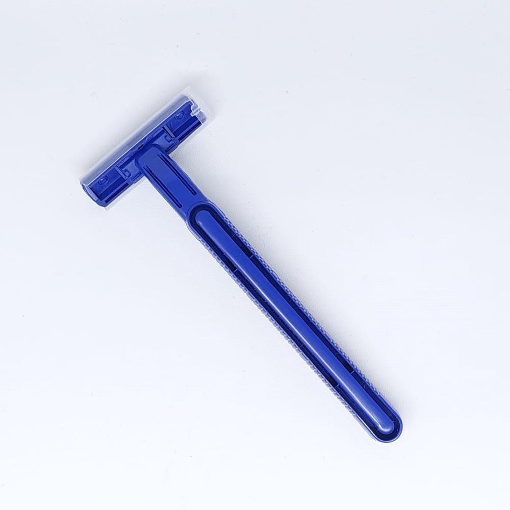 Alat Cukur Kumis dan Jenggot Biru 2 Mata Pisau / Silet Cukuran / Alat Kerik Potong Bulu Kemaluan