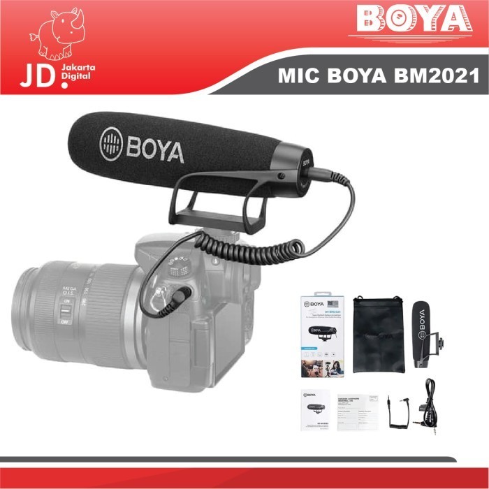 MIC BOYA BM2021 Super Cardioid Shotgun for Hp laptop dan kamera DSLR