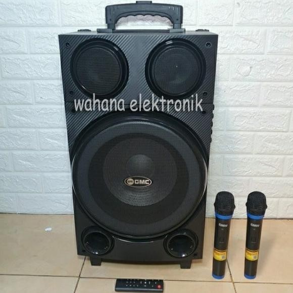 Speaker Karaoke Bluetooth Portable Besar GMC 897 L + Bonus Mic