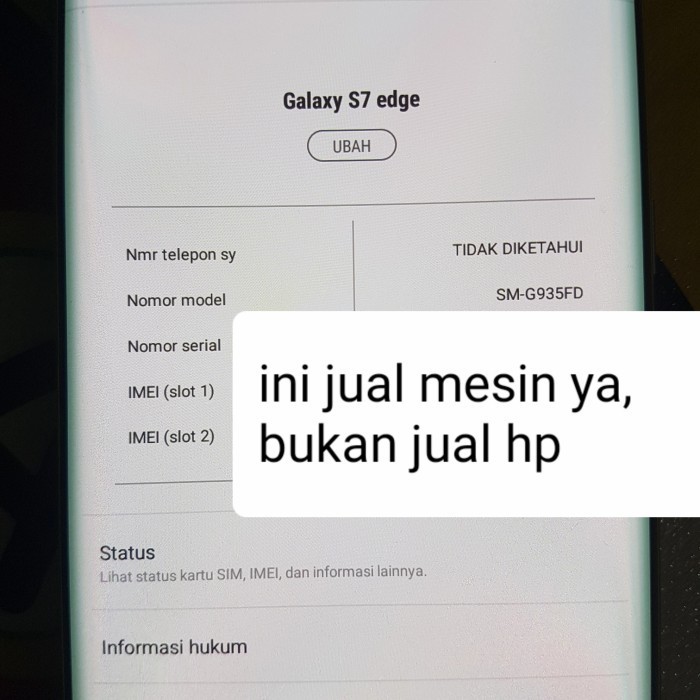 Mesin Samsung S7 EDGE Dual Sim NORMAL