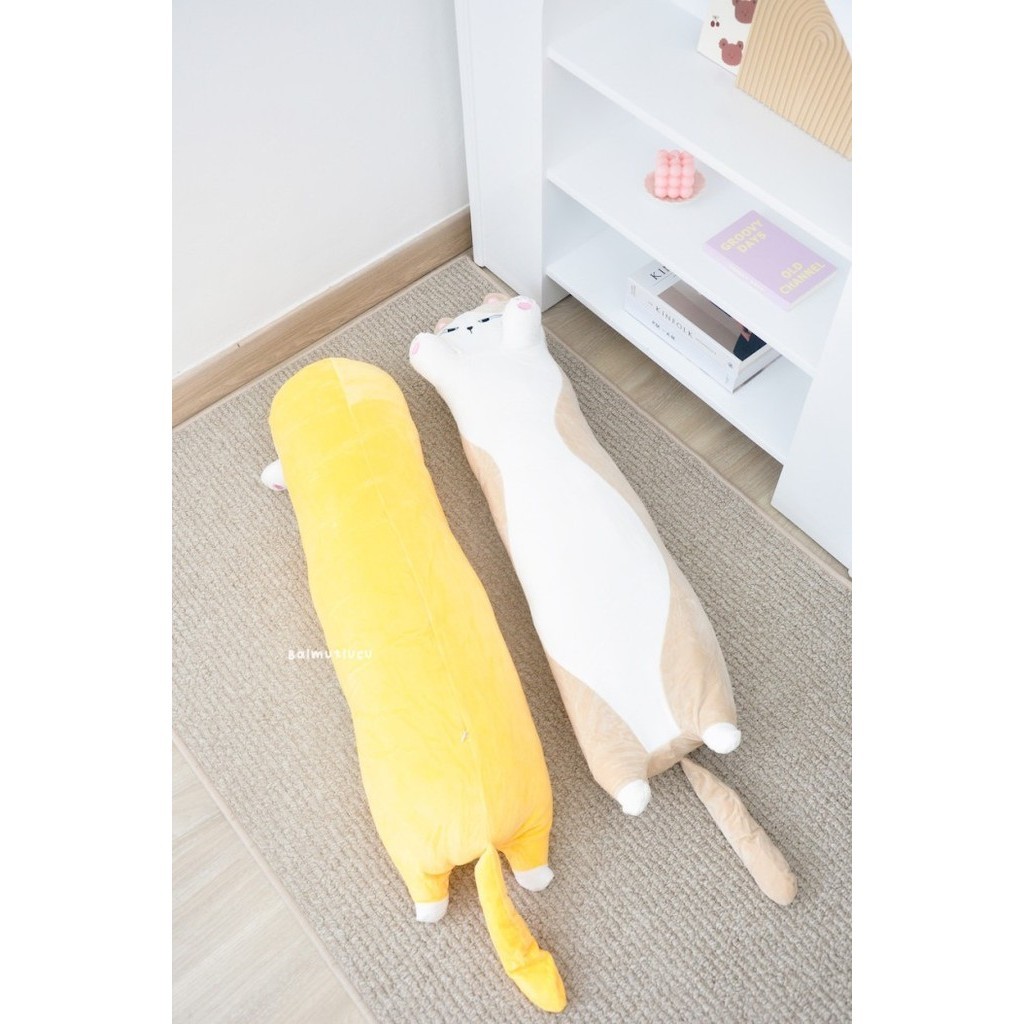Boneka Guling Neko Cat Boneka Guling Jumbo Karakter Kucing Lucu