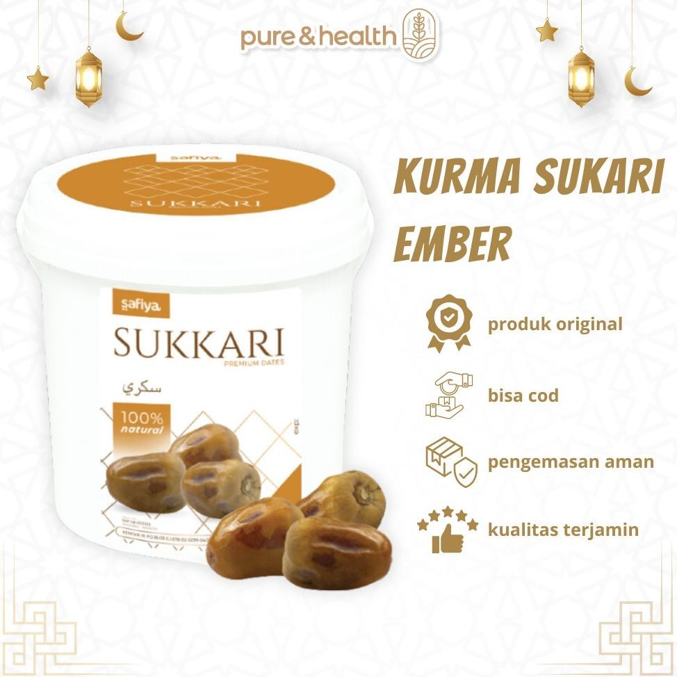 

POJ Kurma Sukari Ember Safiya 850gr Pure Sukkari Dates Natural Super Food TERLARIS
