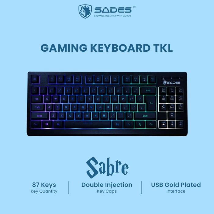 Sades Sabre Tkl Rgb Gang Keyboard