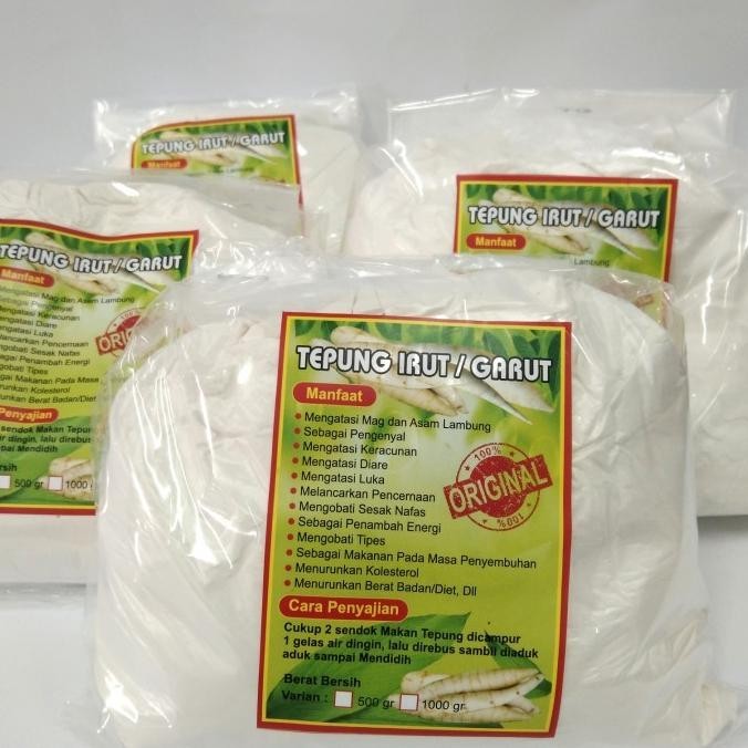 

TEPUNG ANGKRIK GARUT/IRUT/UMBI GARUT/OBAT ASAM LAMBUNG ALAMI@500gr.