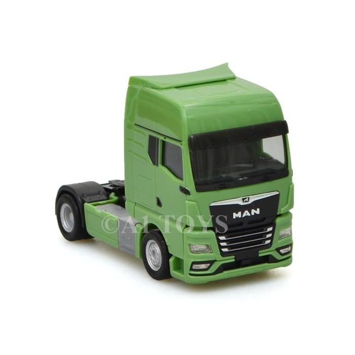 Miniatur Truk MAN TGX GX rigid tractor hijau Herpa 6.5 cm 1:87