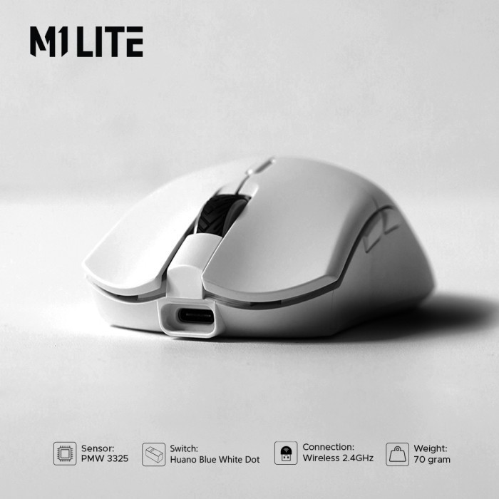 Noir M1 Lite Wireless Lightweight Gang Mouse Pmw 3325