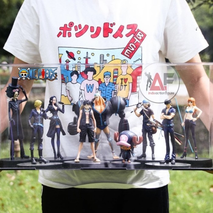 ACTION FIGURE ONE PIECE MUGIWARA CREW 9PCS FILM GOLD SET BLACK COSTUME