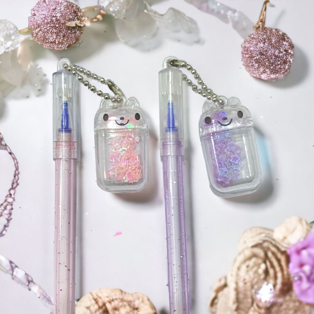 

NGZ Pulpen Gantungan Beruang Inpods Glitter Lucu Imut Pena Gel Karakter Bear Pen Dapat Dihapus Pulpen Gel Karakter 0.5mm Perlengkapan Sekolah Erasable Gel Pen