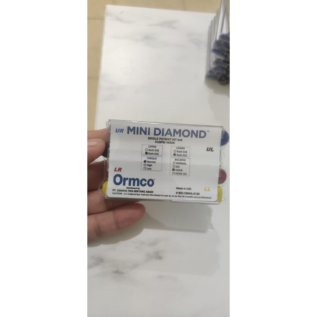 ORMCO BRACKET MINI DIAMOND ROTH SLOT .022