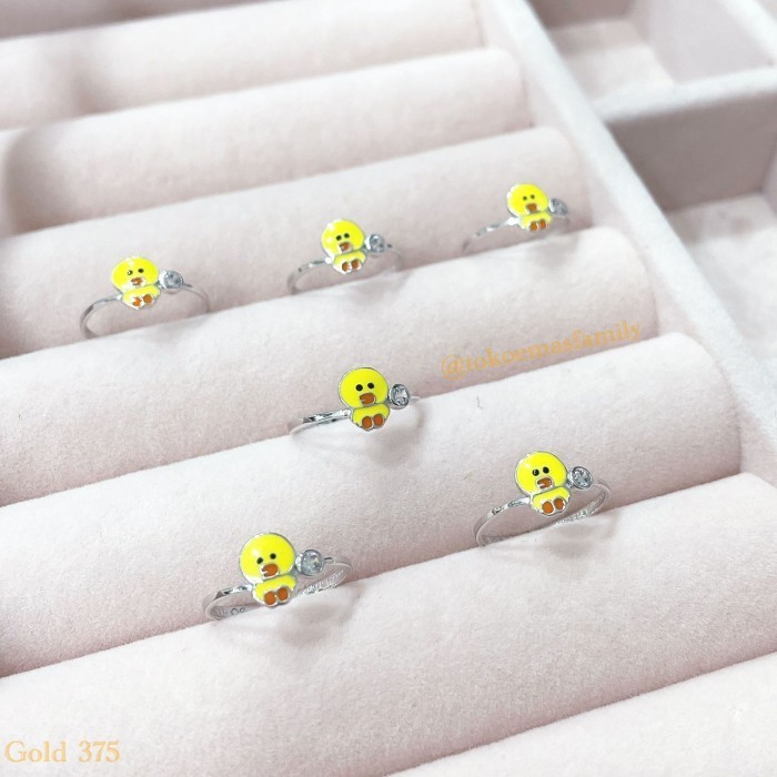 CINCIN ANAK EMAS PUTIH 375 BERAT 0,8 GRAM