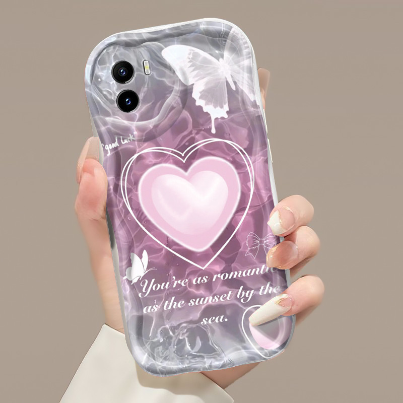 Casing Hp VIVO Y15s Y15a Y01 Y02s Case hp pola cinta ponsel Casing lunak pelindung penuh kesing anti