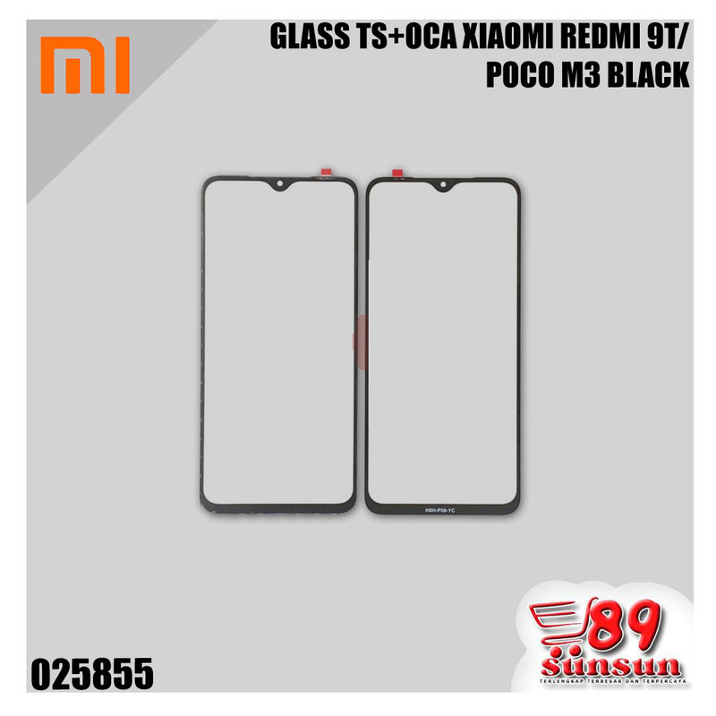 GLASS TS+OCA XIAOMI REDMI 9T/POCO M3 BLACK